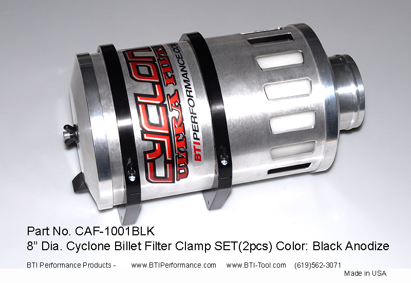 CAF-1001 Cyclone Air Filter Billet Clamp Set (Black Anodize)